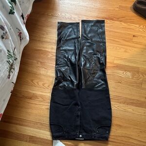 Abercrombie & Fitch Black Faux Leather Pants